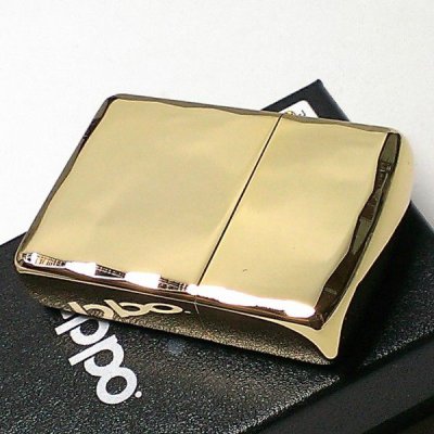 画像4: ZIPPO アーマー ジッポ ライター ゴールド シャインレイ 金タンク 重厚モデル 両面コーナー彫刻 金 シンプル メンズ ジッポー ギフト プレゼント