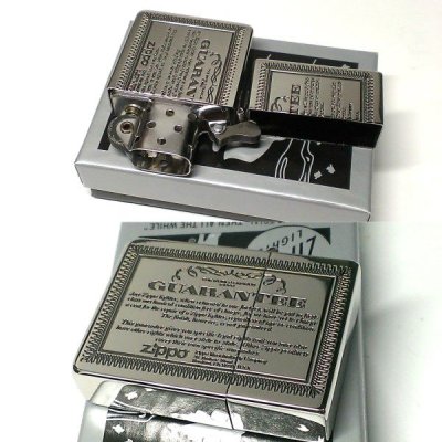 画像2: ZIPPO 1935 復刻レプリカ ジッポ ライター GUARANTEE ギャランティ SV シルバー いぶし おしゃれ 角型 彫刻 Zippoライター かっこいい ギフト プレゼント