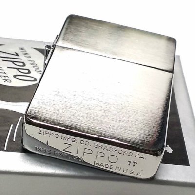 画像4: ZIPPO ライター ジッポ 1935 復刻レプリカ シルバーサテン 無地 3バレル シンプル かっこいい アンティーク 角型 メンズ ギフト プレゼント