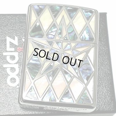 画像2: ZIPPO アーマー ジッポライター シェルスター 両面加工 重厚 シェルインレイ 天然貝象嵌 ホワイトシェル ダイアノシルバー おしゃれ 高級 ジッポー かっこいい メンズ ギフト プレゼント