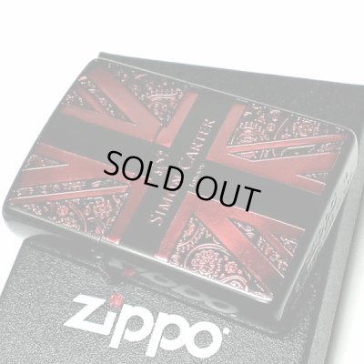 画像2: ZIPPO サイモンカーター ジッポ ライター ブランド ユニオンジャック＆ペイズリー マットブラック ワインレッド 艶消し黒 彫刻 かっこいい メンズ プレゼント