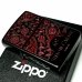 画像2: ZIPPO ライター ブランド サイモンカーター ジッポ かっこいい ペイズリ― マットブラック×レッド 艶消し 黒 赤 彫刻 メンズ おしゃれ ギフト プレゼント 女性 (2)