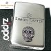 画像1: ZIPPO サイモンカーター ジッポ ライター スカルメタル スワロフスキー ドクロ シルバー 銀イブシ かっこいい おしゃれ メンズ ブランド ギフト プレゼント (1)