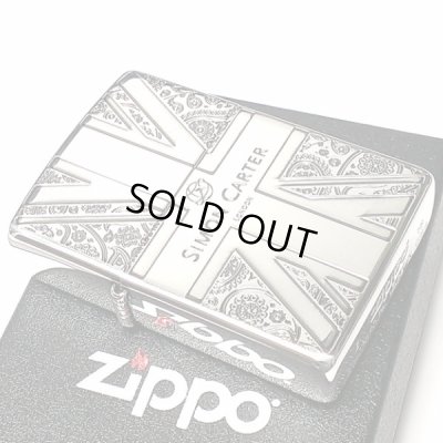 画像2: ZIPPO サイモンカーター ジッポ ライター ユニオンジャック＆ペイズリー シルバー 銀いぶし 彫刻 かっこいい メンズ ブランド プレゼント