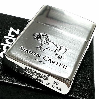 画像2: ZIPPO サイモンカーター ジッポ ライター ブルドック 可愛い シルバー 金差し 彫刻 女性 レディース メンズ ブランド かわいい おしゃれ プレゼント