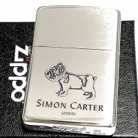 ZIPPO サイモンカーター ジッポ ライター ブルドック 可愛い シルバー 金差し 彫刻 女性 レディース メンズ ブランド かわいい おしゃれ プレゼント