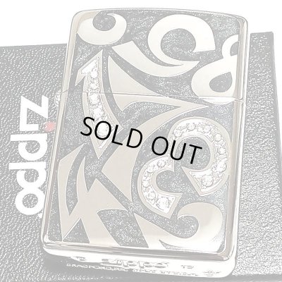 画像2: ZIPPO ジッポ ライター アーマー ニューダイアル ブラック 重厚 スワロフスキー ダイアノシルバー 鏡面 深彫り 美しい 黒 かっこいい おしゃれ メンズ ギフト プレゼント 