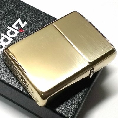 画像2: ZIPPO ライター ゴールドアーマー ジッポ ブラス ポリッシュ シンプル 無地 金タンク 重厚モデル かっこいい メンズ プレゼント ギフト