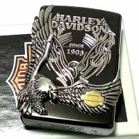 ZIPPO ライター ハーレーダビッドソン ジッポ イオンブラック 銀イブシメタル 黒 イーグル 日本国内限定モデル かっこいい おしゃれ ジッポー ギフト