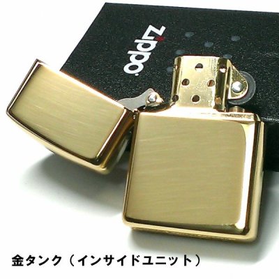 画像3: ZIPPO ライター ゴールドアーマー ジッポ ブラス ポリッシュ シンプル 無地 金タンク 重厚モデル かっこいい メンズ プレゼント ギフト