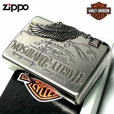 画像2: ジッポライター ハーレーダビッドソン ZIPPO かっこいい アンティーク シルバー＆ゴールド 金銀 古美仕上げ 3面メタル 鷲 日本国内限定モデル メンズ ギフト