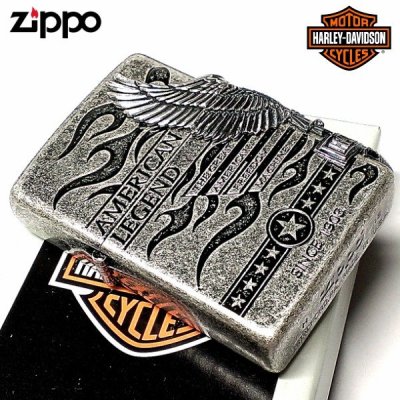 画像2: ZIPPO ハーレーダビッドソン ジッポ ライター アンティークシルバー 銀古美 3面大型メタル 鷲 HARLEY-DAVIDSON 日本国内限定モデル かっこいい メンズ ギフト