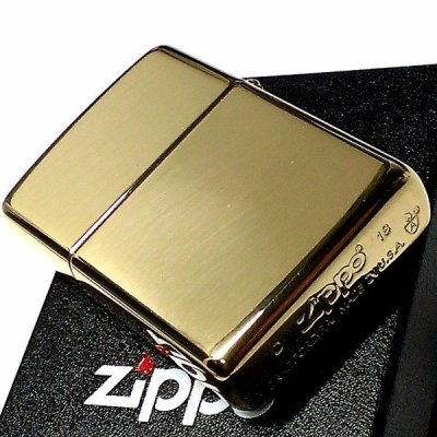 画像4: ZIPPO ライター ゴールドアーマー ジッポ ブラス ポリッシュ シンプル 無地 金タンク 重厚モデル かっこいい メンズ プレゼント ギフト