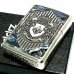 画像5: ZIPPO アーマー シェルシールド ジッポ ライター 深彫 重厚 かっこいい 銀イブシ クリアーコーティング加工 貝貼り シルバー おしゃれ メンズ レディース ギフト