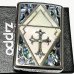 画像2: ZIPPO ジッポ アーマー シェルインレイ 天然貝象嵌 クロス ライター 重厚 シルバー 美しい ホワイトシェル かっこいい おしゃれ メンズ レディース ギフト プレゼント (2)