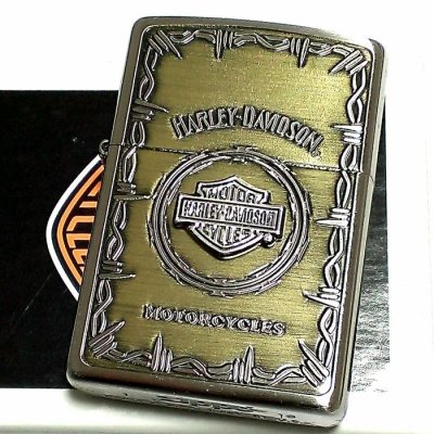 画像2: ZIPPO ライター ハーレーダビッドソン ジッポ アンティーク ブラス＆シルバー 彫刻 かっこいい 日本限定モデル メタル おしゃれ メンズ ギフト プレゼント