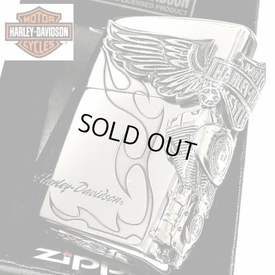 画像1: ZIPPO ライター ハーレーダビッドソン ジッポ シルバー燻し 大型3面メタル 彫刻 かっこいい 日本限定モデル おしゃれ ウィング メンズ ギフト プレゼント