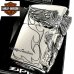 画像1: ZIPPO ライター ハーレーダビッドソン ジッポ シルバー燻し 大型3面メタル 彫刻 かっこいい 日本限定モデル おしゃれ ウィング メンズ ギフト プレゼント (1)