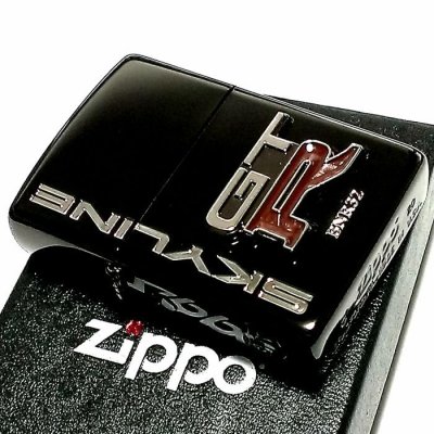 画像2: ZIPPO ライター スカイラインGT-R リアルエンブレム　メタル ジッポ R32 ブラック 日産公認モデル GTR-BNR32 車 かっこいい メンズ ギフト プレゼント