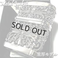 ZIPPO ライター メタルジャケット ダブルクロス 超重厚 シルバーイブシ ジッポ 4面加工 彫刻デザイン 銀 メンズ アクセサリー かっこいい 十字架 プレゼント ギフト