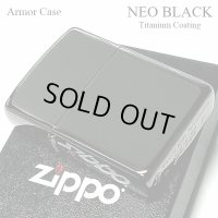 ZIPPO アーマー ジッポ NEO BLACK ネオ ブラック チタン加工 鏡面 黒 162NEO-BK2 無地 かっこいい ライター おしゃれ メンズ ギフト