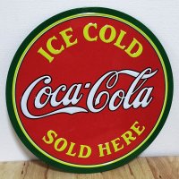 ブリキ看板 コカコーラ COKE SOLD HERE アンティーク ガレージ プレート 可愛い 壁飾り 正規ライセンス品 アメリカン 雑貨 インテリア おしゃれ サーファー かわいい カフェ 店舗