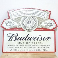 ブリキ看板 BUDWEISER バドワイザー エンボスメタルサイン ガレージ ビール　目立つ プレート 壁飾り 正規ライセンス品 アメリカン 雑貨 インテリア おしゃれ 可愛い サーファー バー 店舗