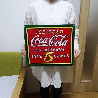 画像3: ブリキ看板 アンティーク コカコーラ COKE ICE COLD ガレージ プレート 可愛い 壁飾り 正規ライセンス品 アメリカン 雑貨 コーラ インテリア おしゃれ サーファー かわいい カフェ 店舗