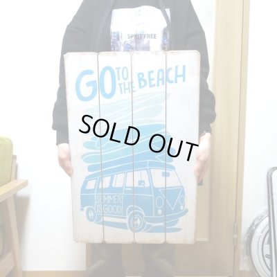 画像3: 木製看板 かわいい Go to the Beach ワーゲンバス ウッドボード サーファー サーフィン 海 ビーチ ガレージ リビング 壁掛け 可愛い おしゃれ カフェ 店舗 飾り レトロ看板