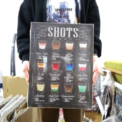 画像3: 木製看板 可愛い SHOTS ドリンク ウッドボード サーフィン ガレージ リビング 壁掛け かわいい おしゃれ サーファー カフェ 店舗 飾り レトロ看板