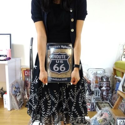 画像4: ブリキ看板 ビンテージ ROUTE US 66 BL ルート66 アメリカン マップ ガレージ プレート 壁飾り 雑貨 インテリア 可愛い かわいい かっこいい サーファー カフェ 店舗