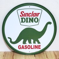 ブリキ看板 ビンテージ ラウンドエンボスメタル Sinclair DINO アンティーク ガレージ プレート 可愛い 壁飾り 正規ライセンス品 アメリカン 雑貨 インテリア おしゃれ サーファー かわいい カフェ 店舗