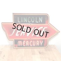 ブリキ看板 ビンテージ アンティーク LINCOLN MERCURY SERVICE おしゃれ アメリカン 壁掛け プレート 壁飾り かわいい 雑貨 可愛い インテリア ネオン サーファー カフェ 店舗