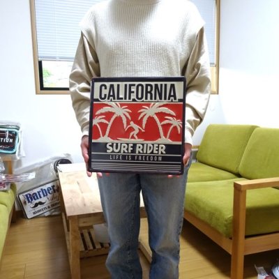 画像4: アメリカン ブリキ看板 CALIFORNIA カリフォルニア ビンテージ サーフィン サーファー プレート 壁飾り 雑貨 インテリア 可愛い かわいい かっこいい サーファー カフェ 店舗