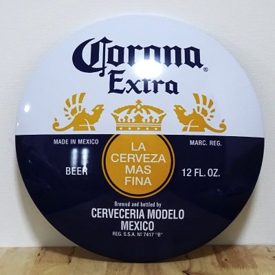 画像1: ブリキ看板 コロナ CORONA EXTRA ビール ドームメタルサイン アンティーク ガレージ プレート 壁飾り 正規ライセンス品 アメリカン 雑貨 インテリア おしゃれ 可愛い サーファー カフェ 店舗