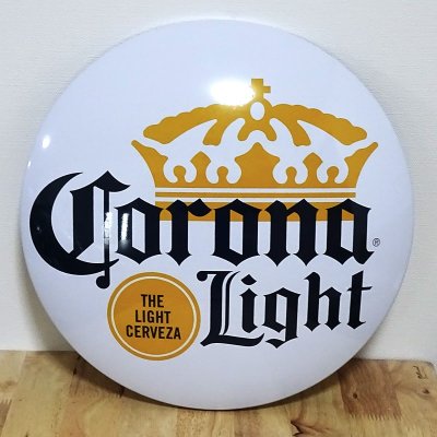 画像1: ブリキ看板 ビンテージ コロナ CORONA LIGHT ビール ドームメタルサイン アンティーク ガレージ プレート 壁飾り 正規ライセンス品 アメリカン 雑貨 インテリア おしゃれ 可愛い サーファー カフェ 店舗