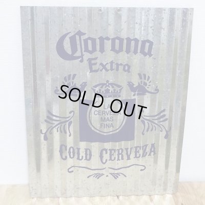 画像1: ブリキ看板 コロナ CORONA EXTRA アンティーク ロゴ ガレージ トタン板 壁飾り 正規ライセンス品 アメリカン 雑貨 インテリア おしゃれ 可愛い サーファー カフェ 店舗