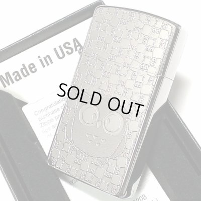 画像2: ZIPPO スリム ジッポ ライター フクロウ 細密エッチング 梟 彫刻 ニッケル鍍金 シルバー Metal Plate 可愛い メンズ レディース 女性