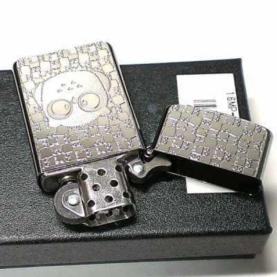 画像4: ZIPPO スリム ジッポ ライター フクロウ 細密エッチング 梟 彫刻 ニッケル鍍金 シルバー Metal Plate 可愛い メンズ レディース 女性