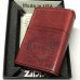 画像8: ZIPPO 革巻き ジッポ ライター ダメージ加工 レッド 赤 牛本皮 ユーズド仕上げ zippoロゴ ハンドメイド かっこいい おしゃれ ギフト 女性