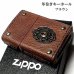 画像2: ZIPPO 革巻き ジッポ おしゃれ ライター キーホール ブラウン レザー 茶 鍵穴 アンティーク メタル クラシック 本牛皮 かっこいい メンズ ギフト (2)