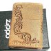 画像2: ZIPPO ライター 革巻き ジッポ 唐草 3面彫刻 おしゃれ カオス Leather Works 牛本革 ハンドメイド かっこいい 皮 メンズ ブランド ギフト (2)