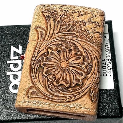 画像2: ZIPPO 革巻き ライター おしゃれ ジッポ かっこいい カオス シェリダンクラフト＆バスケット 手彫り Leather Works 牛革 ハンドメイド 彫刻 メンズ ブランド ギフト