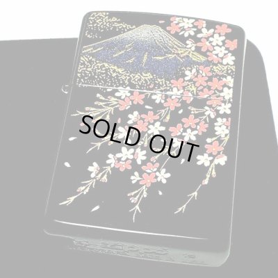 画像2: ZIPPO ライター 本金蒔絵 富士桜 伝統工芸 ジッポ 漆塗り 黒 かっこいい 和柄 ブラック おしゃれ 高級 メンズ ギフト プレゼント