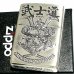 画像1: ZIPPO ライター 侍 和柄 ジッポ 両面デザイン アンティーク シルバー燻し 武士道 ジッポー かっこいい メンズ ギフト おしゃれ プレゼント (1)