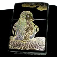 ZIPPO ライター 本金蒔絵 アマビエ 伝統工芸 ジッポ スワロフスキー 漆塗り 黒 かっこいい ゴールド おしゃれ 高級 メンズ ギフト プレゼント