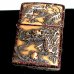 画像1: ZIPPO 和柄 ライター ライズメタル 赤龍 金乱糸 赤 金 伝統工芸 ジッポ 本漆塗り かっこいい 竜 レッド ゴールド おしゃれ ドラゴン 高級 メンズ ギフト プレゼント (1)