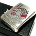 画像4: ZIPPO ライター 芸者 和柄 ジッポ アンティーク シルバー燻し 日の丸 ジッポー かっこいい メンズ レディース ギフト おしゃれ プレゼント