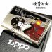 画像2: ZIPPO ライター 煙管と女 和柄 ジッポ アンティーク シルバー燻し キセルレディ かわいい ジッポー メンズ レディース ギフト おしゃれ プレゼント (2)