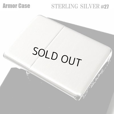 画像2: ZIPPO アーマー 純銀 スターリングシルバー ジッポ ライター 重厚モデル ブラッシュ仕上げ かっこいい サテン メンズ レディース 銀無垢 シンプル 高級 ギフト